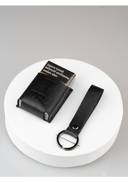 Tofaş Baskılı Hakiki Deri Sigaralık + Anahtarlık