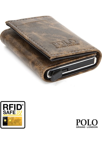 Orijinal Otomatik Mekanizmalı Kutulu Rfid Korumalı Hırsızlık Engelleyici Para & Kartlıklı Cüzdan