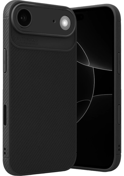 Apple iPhone 17 Air Karbon Kaplama Auto Focus Kılıf - Sportif&profesyonel Stil - Siyah modelleri
