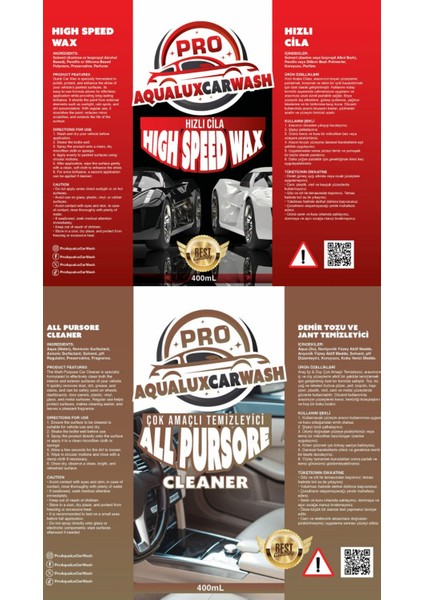 Proaqualuxcarwash Hızlı Cila - Çok Amaçlı Temizleyici fırsatları
