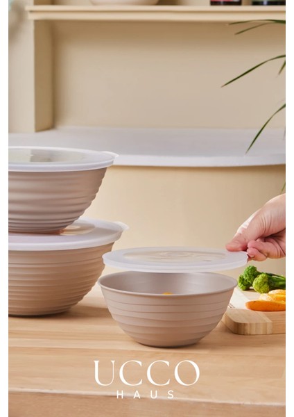 3’lü Saklama Kabı Seti 1+2+3 Litre Kapaklı Gıda Saklama Mikrodalga Buzdolabı Uyumlu Pinterest Kase modelleri