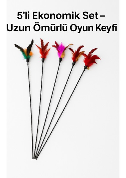 Renkli Tüylü Kedi Eğlence Çubuğu fiyatları