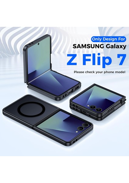Samsung Galaxy Z Flip 7 ile Uyumlu Magsafe Kablosuz Şarj Destekli Mat Transparan Silikon Kılıf modelleri