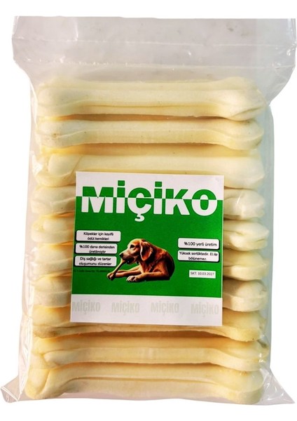 Vip Yüksek Kalite 12CM 10LU Sütlü Köpek Ödül Çiğneme Kemiği