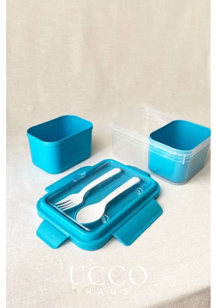 2 Bölmeli 1700 ml Sızdırmaz Saklama ve Beslenme Kabı – Kaşık Çatal, Çıkabilir Iç Hazne, Pp 7 Parça fiyatları