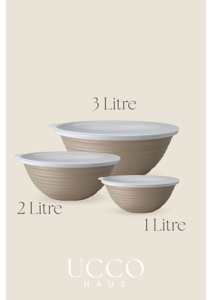 3’lü Saklama Kabı Seti 1+2+3 Litre Kapaklı Gıda Saklama Mikrodalga Buzdolabı Uyumlu Pinterest Kase