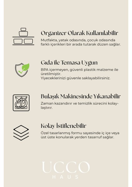 3’lü Kapaklı Organizer Kutu Saklama Kabı Seti – 2x2 Litre 1x5 Litre- Bpa Free- Buzdolabı Düzenleyici