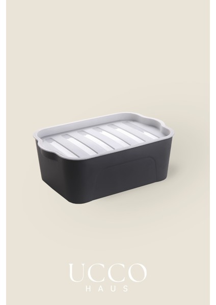 3’lü Kapaklı Organizer Kutu Saklama Kabı Seti – 2x2 Litre 1x5 Litre- Bpa Free- Buzdolabı Düzenleyici