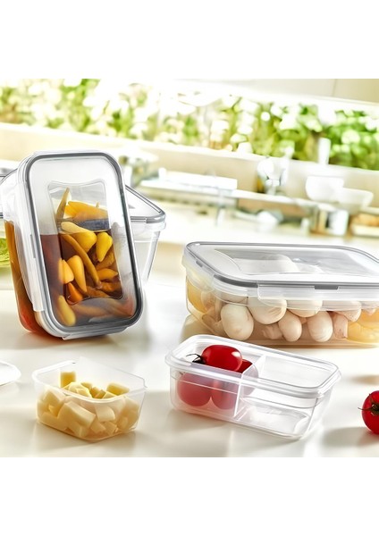4lü Iç Içe Sızdırmaz Contalı Kilitli Kapaklı Plastik Erzak Saklama Kapları LC315 fiyatları