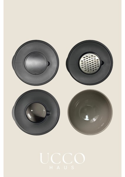 Rendeli Hazırlık ve Saklama Kabı - 24 cm - 4 Parça Kırılmaz Plastik, Çelik Rende Kapaklı Kase Seti