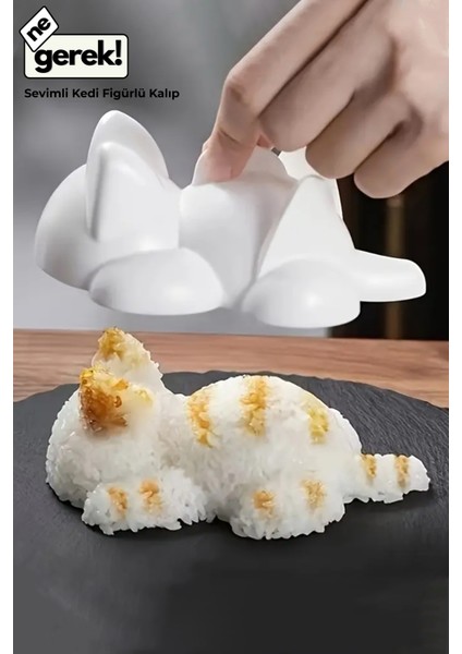 Sevimli Kedi Şekilli Pilav Sushi Kalıbı fırsatları