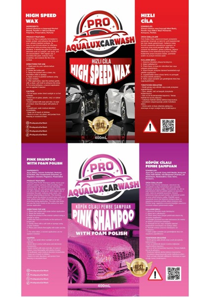 Proaqualuxcarwash Hızlı Cila - Cilalı Pembe Şampuan fiyatları