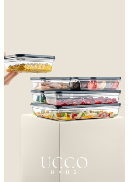 4’lü 8 Parça Saklama Kabı Seti | Buzdolabı ve Dolap Düzenleyici Buzluk Kabı Erzak Kabı Organizer modelleri