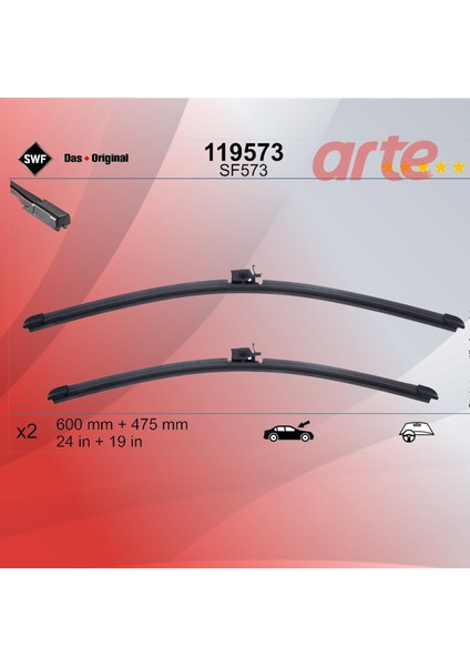 Mercedes Cla 180 Serisi (C118) 2019-2025 Uyumlu | Swf Visioflex Ön Silecek Takımı | fiyatları