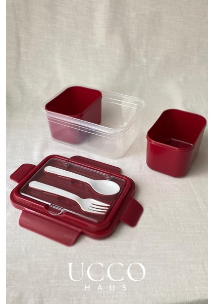 2 Bölmeli 1700 ml Sızdırmaz Saklama ve Beslenme Kabı – Kaşık Çatal, Çıkabilir Iç Hazne, Pp 7 Parça fiyatları