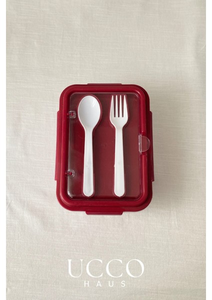 2 Bölmeli 1700 ml Sızdırmaz Saklama ve Beslenme Kabı – Kaşık Çatal, Çıkabilir Iç Hazne, Pp 7 Parça modelleri