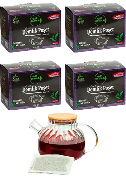 Süzen Demlik Poşet Bergamutlu Premium Çay 500 gr x 4 Adet