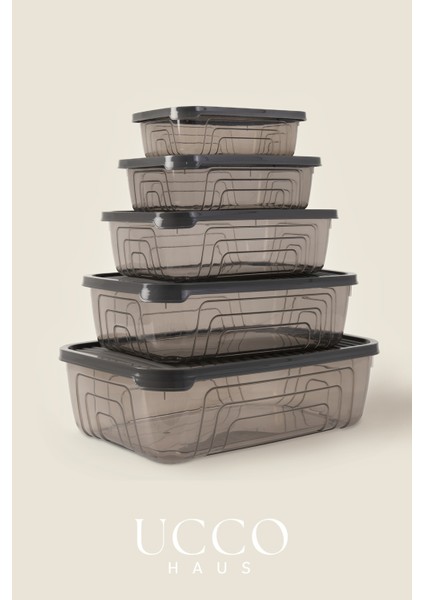 5'li Set 10 Parça Saklama Kabı Seti | Dondurucu Buzluk Buzdolabı Erzak Oyuncak Yemek Kahve Saklama modelleri