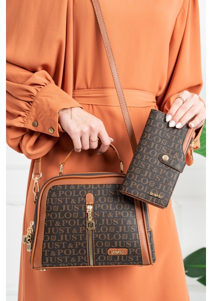 Orijinal Just Polo Collection Omuz Çantası ve Cüzdan Kombini - Şık ve Fonksiyonel Tasarım 2'li Set