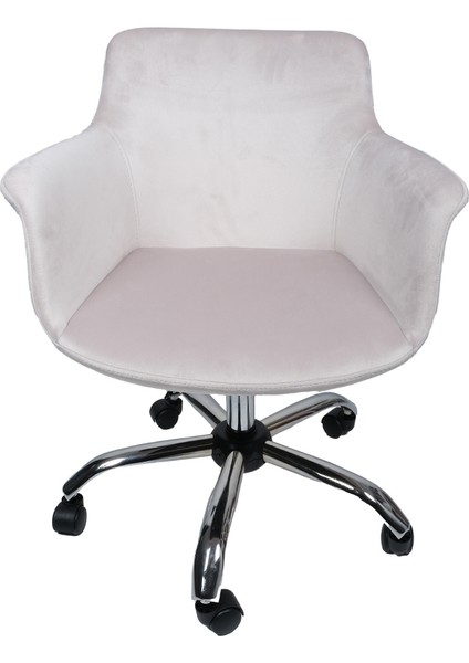 Krom Metal Ayaklı | Ofis, Çocuk Odası Çalışma Sandalyesi (Ayarlanabilir) Baby Face Setra