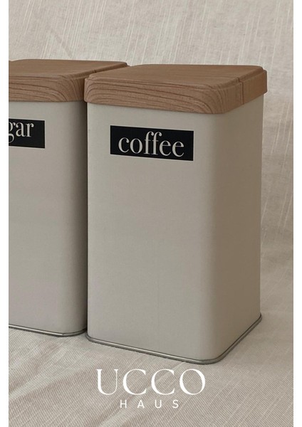 3’lü Metal Retro Saklama Kabı Seti – Kahve Şeker Çay Erzak Kavanozu Şık ve Modern Mutfak Organizeri