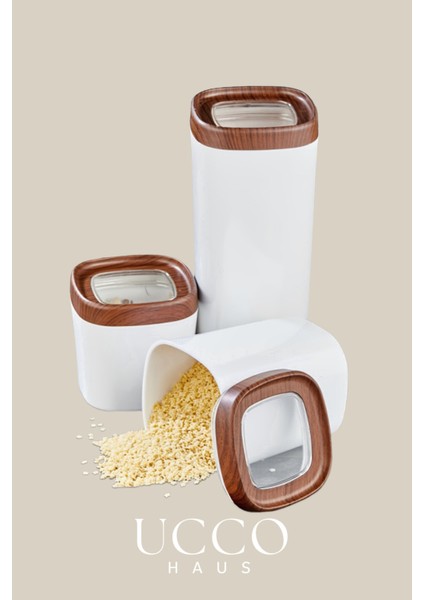 3'lü Lüx Vakum Kapaklı Silikon Contalı Erzak Saklama Kabı Bakliyatlık Baharatlık Mutfak Organizer fiyatları