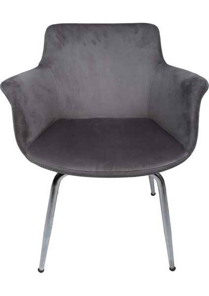 Krom Metal Sabit Ayaklı | Mutfak ve Salon Uyumlu, Ofis, Çocuk Odası Çalışma Sandalyesi Baby Face Setra