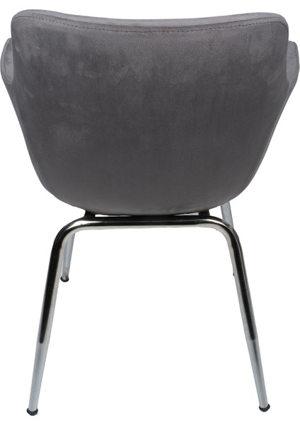 Krom Metal Sabit Ayaklı | Mutfak ve Salon Uyumlu, Ofis, Çocuk Odası Çalışma Sandalyesi Baby Face Setra fırsatları