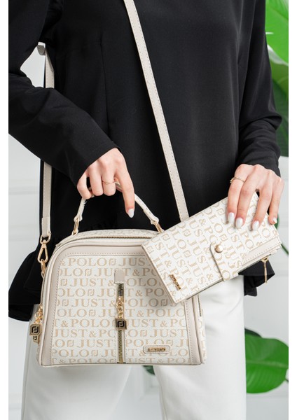 Orijinal Just Polo Collection Omuz Çantası ve Cüzdan Kombini - Şık ve Fonksiyonel Tasarım 2'li Set