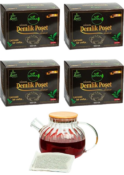 Süzen Demlik Poşet Premium Siyah Çay 500 gr x 4 Adet