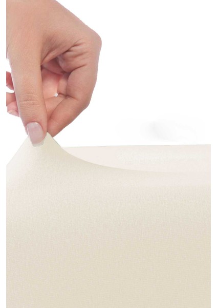 Çift Kişilik Düz Penye &#37;100 Pamuklu Lastikli Çarşaf 180X200 Newsheet Ekru