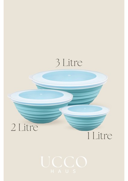3’lü Saklama Kabı Seti 1+2+3 Litre Kapaklı Gıda Saklama Mikrodalga Buzdolabı Uyumlu Pinterest Kase