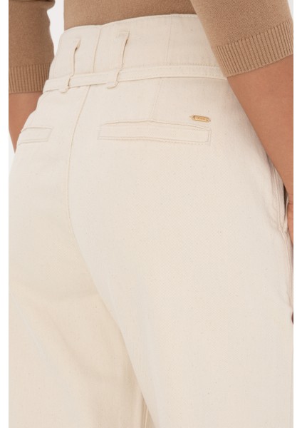 Kadın Ekru Pantolon (Jean) 50308385-VR019