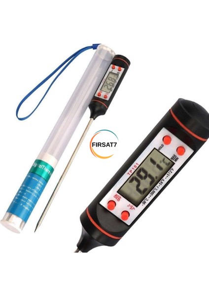 Dijital Mutfak Termometresi Gıda Süt Yoğurt Maya Mama Mutfak Isı Ölçer Sıcaklık Ölçüm Aleti Pilli