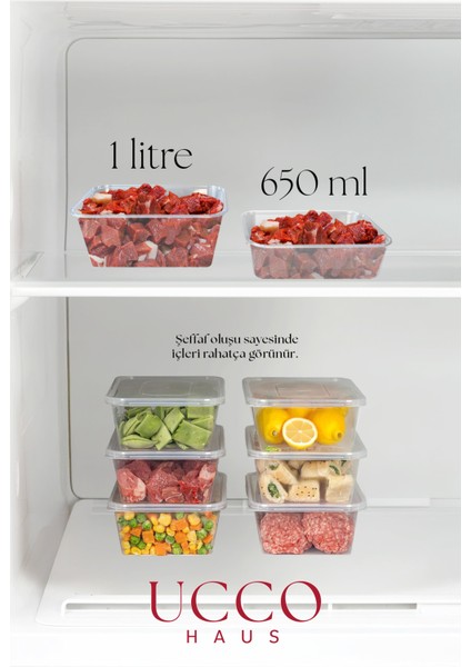 20 Adet 650 ml Buzdolabı Dondurucu Erzak Mikrodalga Sızdırmaz Saklama Kabı Seti Buzluk Organizer modelleri