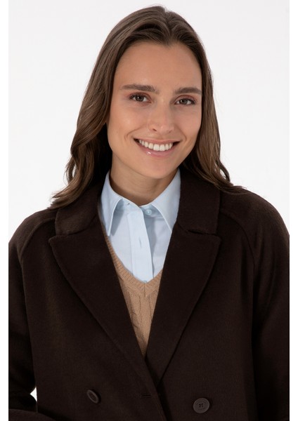 Kadın Koyu Kahverengi Kaban 50308642-VR084 fiyatları