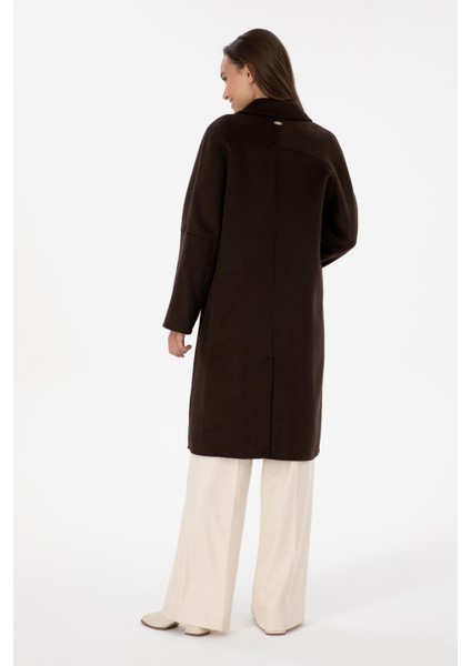 Kadın Koyu Kahverengi Kaban 50308642-VR084 fırsatları