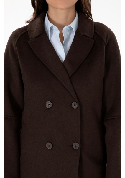 Kadın Koyu Kahverengi Kaban 50308642-VR084 indirimleri