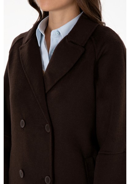 Kadın Koyu Kahverengi Kaban 50308642-VR084