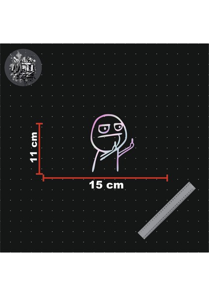 Çöp Adam Oto Sticker 15X11 cm Araba Motor Kask Sticker Hologram Jdm Araba-Motosiklet Cam Etiket fiyatları