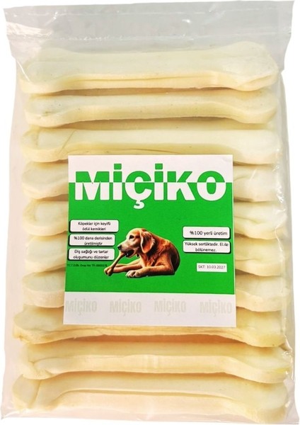 Vip Yüksek Kalite 15CM 10LU Sütlü Köpek Ödül Çiğneme Kemiği