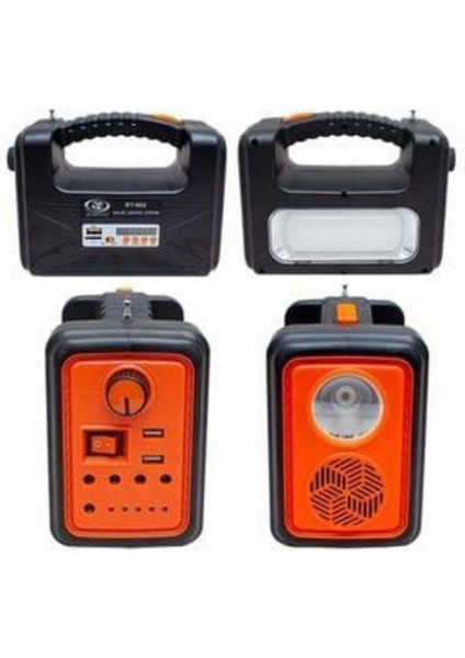 Süper Solar Panelli Mp3 Radyo Işıldak Kamp Fener Aydınlatma RT-902 modelleri