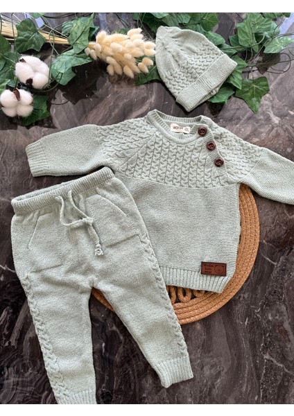 Örgü Desenli Triko Takım 0- 3AY 6'lı Set Unisex Model fiyatları