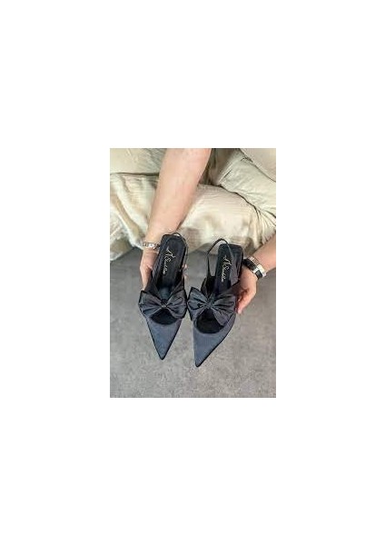 Cenya Siyah Saten Babet Ayakkabı fiyatları