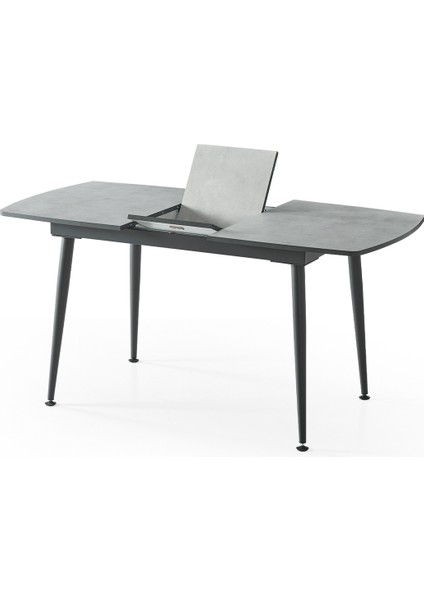 Milano’25 Açılır Masa Takımı – Antrasit Gri & Siyah Ayak – 80×125 → 165 Cm, 4 Sandalyeli modelleri