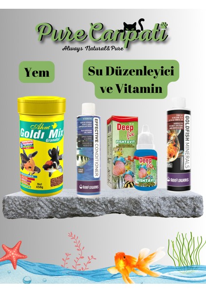 Japon Balığı Yem,mineral,vitamin,su Düzenleyici Seti
