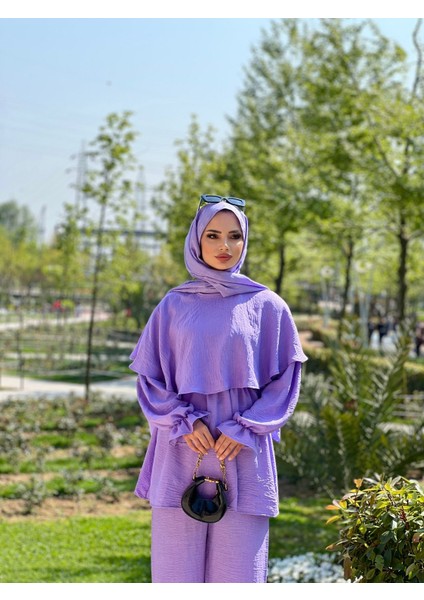 Pelerinli Tunik Takım modelleri