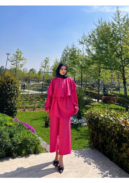 Pelerinli Tunik Takım