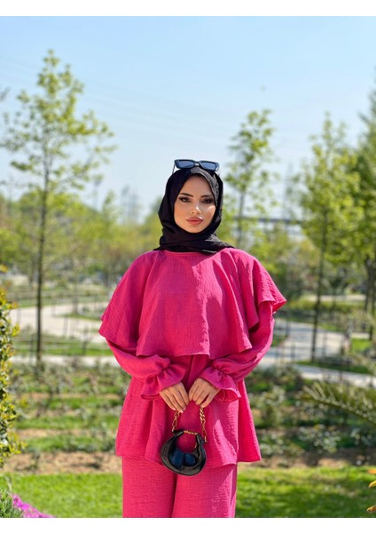 Pelerinli Tunik Takım modelleri