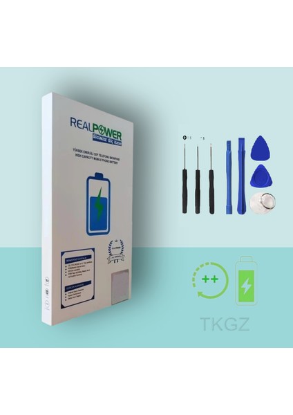 - Genaral Mobile GM 9 PULUS - Batarya Pil Sıfır Güçlendirilmİş + Tamir Seti - Realpower